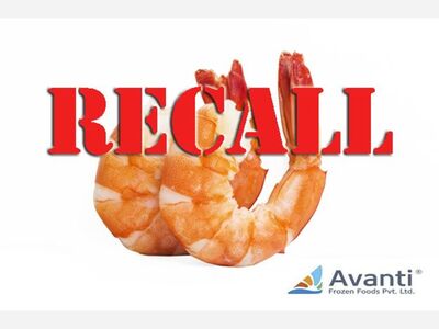 Avanti Frozen Foods Expands Recall of Frozen Cooked Shrimp Because of Possible Health Risk