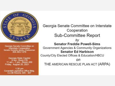 Senator Ed Harbison: Georgia Senate Committee on Interstate Cooperation-The American Rescue Plan