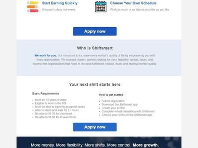 Now Hiring in FL and GA: Shiftsmart