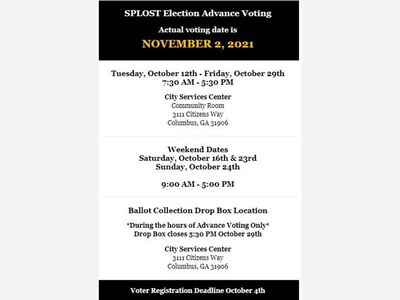 Special Election: SPLOST 2021 - Registration Deadline October 4