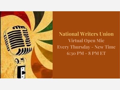 National Writers Union: Virtual OPEN MIC Night