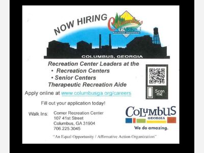City of Columbus Hiring Recreation Center Leaders (PT)