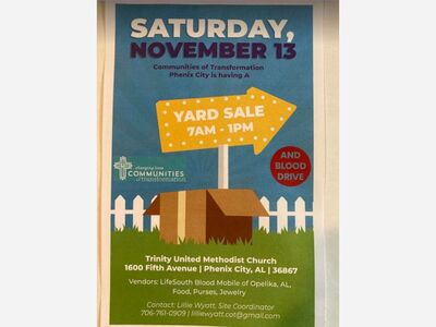 Communities of Transformation Yard Sale & Blood Drive - Phenix City