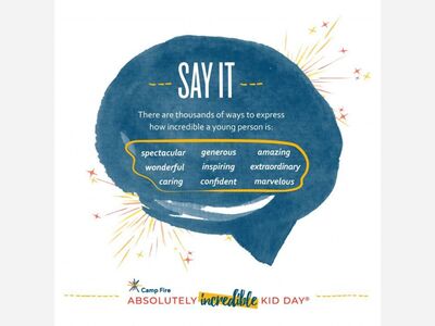 Today is 'Absolutely Incredible Kid Day': Say It, Write It, Show It!