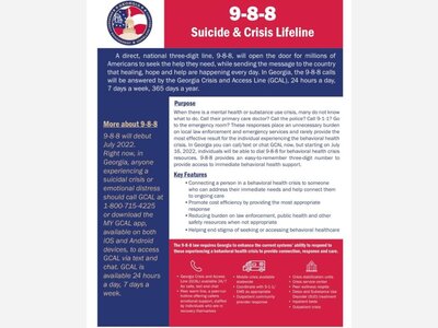 National '9-8-8' Suicide and Crises Prevention Hotline Debuts in July 2022