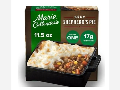 Recall: Conagra _ Marie Callender Frozen Pie Product