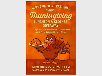Annual Thanksgiving Luncheon & Clothes Giveaway