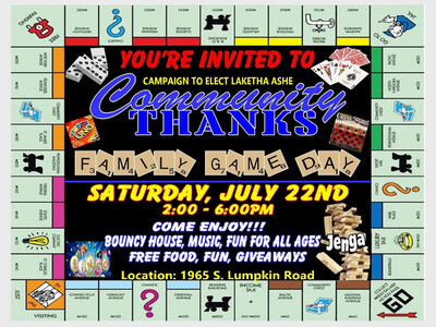 Community Thanks Family Game Day
